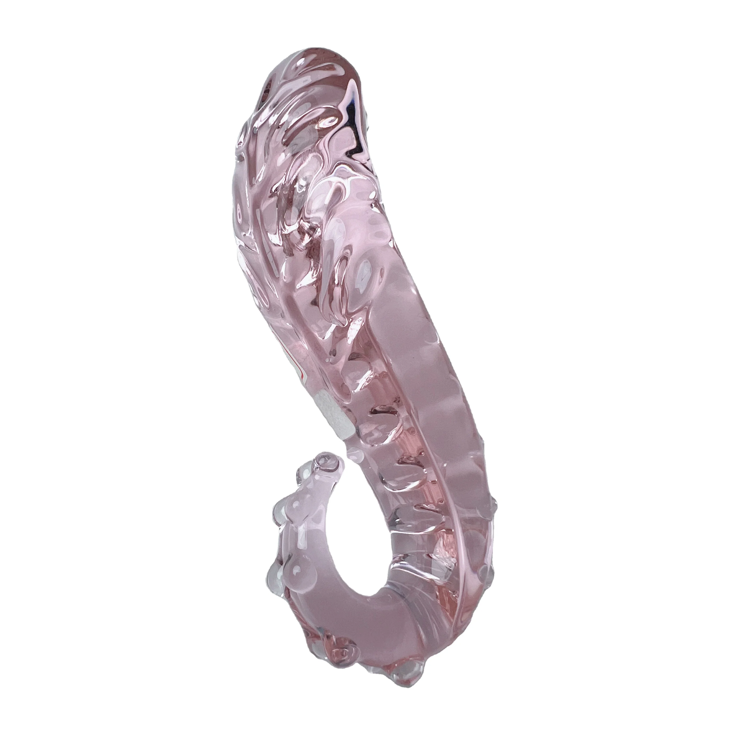 Beautiful Octopus Tentacle Pink Crystal Glass Tentacle Dildos Sex Toys