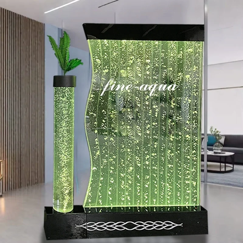 Direct selling LED lighting furniture coconut acrylic bubble screen wall room decoration