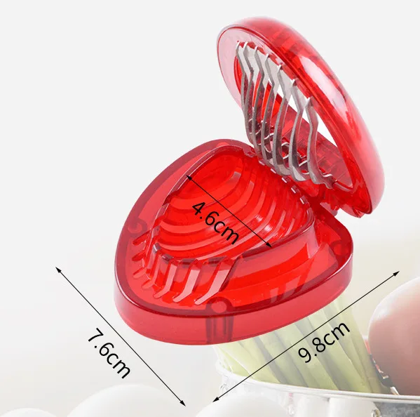 Manjia Stainless Steel  Blade Gadgets Kitchen Tool Mini Strawberry Slicer Cut Fruit Egg Cherry Slicer