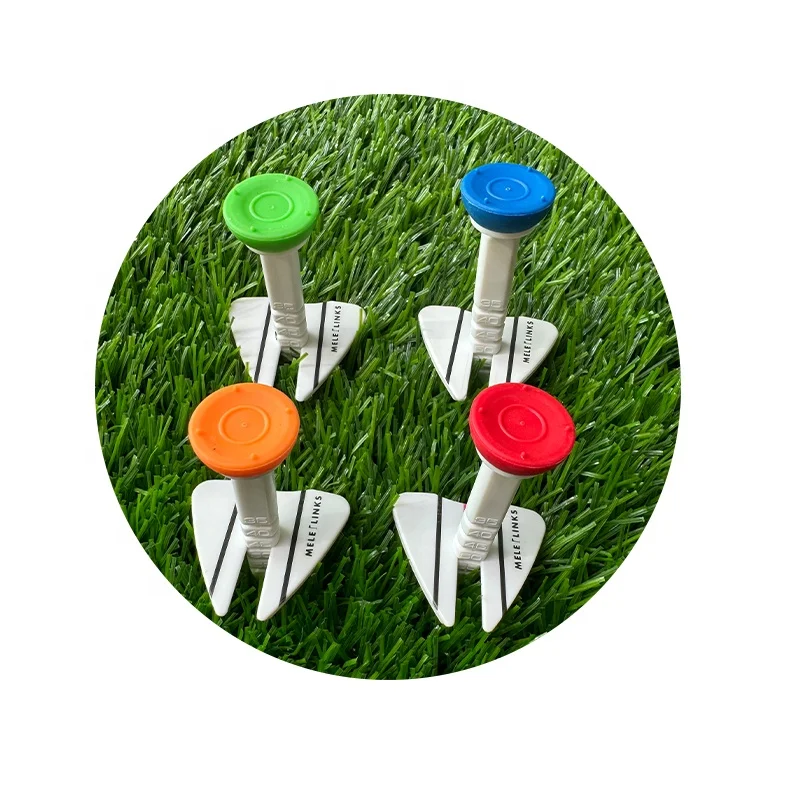 Melelinks Custom Logo Height adjustable golf TEE 35-55mm Silicone Reinforced Plastic Adjust Height Golf Tee