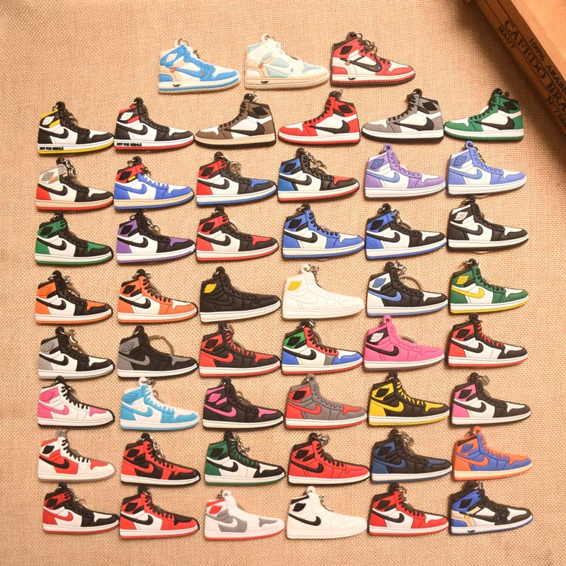 C&J 2021 New Arrival 3D Pvc Sneaker Rubber Sport Shoe Key Chain
