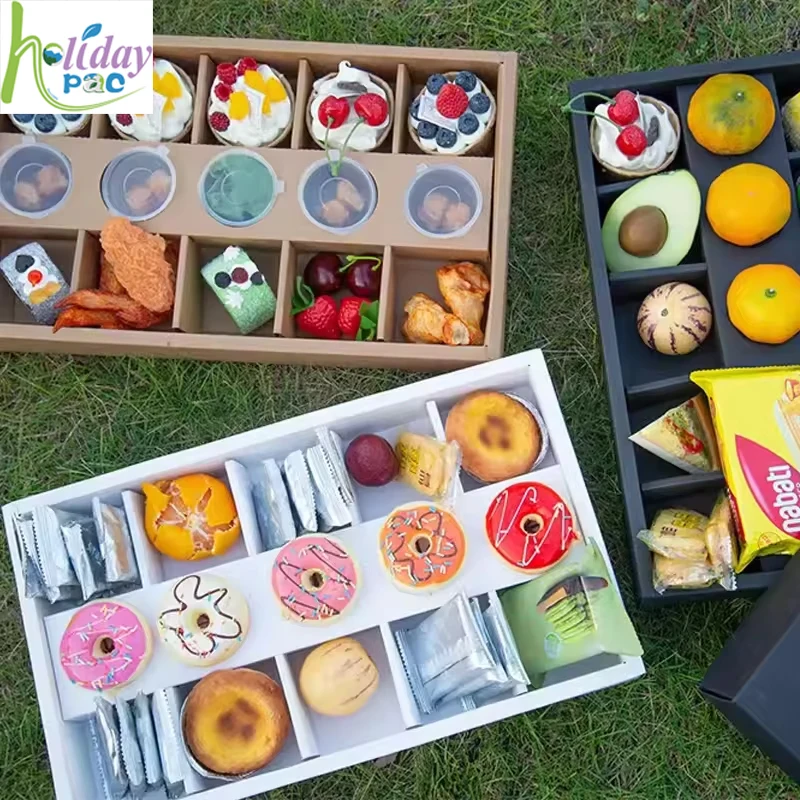 Custom Disposable Takeaway Food Takeout Paper Chocolate Favorite Shawarma Grazing Fries Box fondue box Food Packaging Boxes