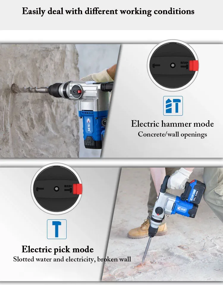 
Mdbl28 39*24.2*10 1.8A Socket Makute Professional Electric Hammer Chipping Hammer Electric 
