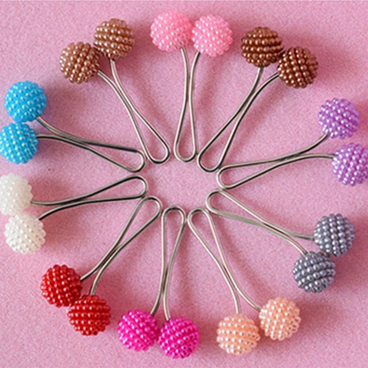 Cheap price new design multi color fashion acrylic sphere scarf clip brooch