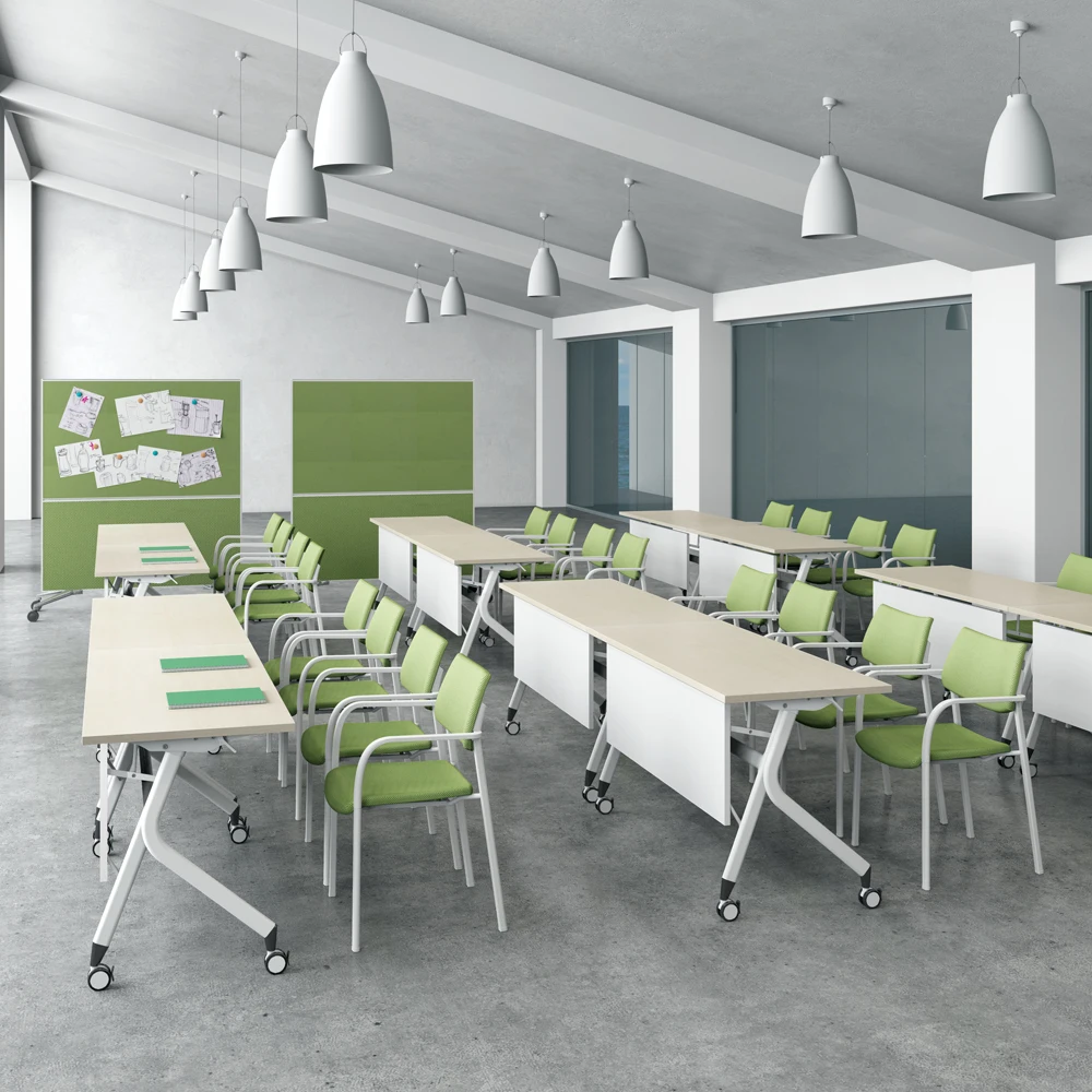 Современный офисный стол с металлической рамой компактная мебель складной