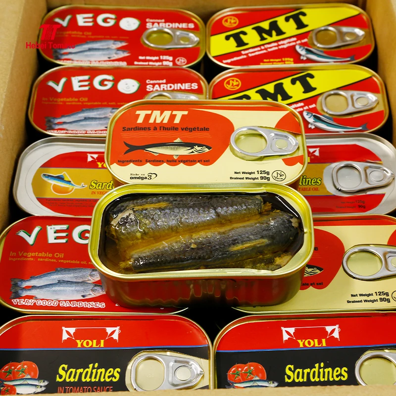 Chinese Factory Canned Sardines in Vegetable Oil