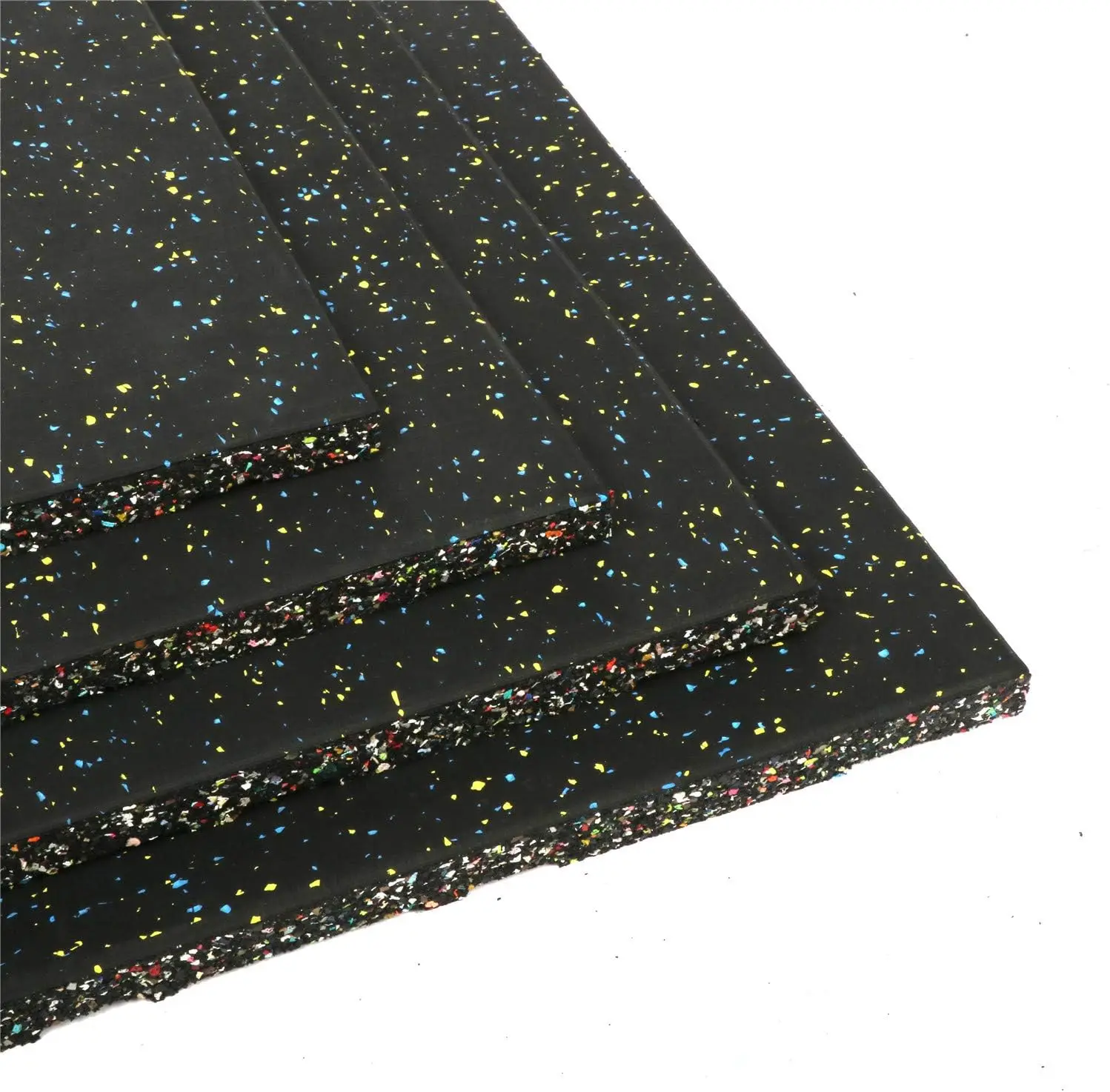 Elastic Weight Lifting Gym Rubber Flooring Tiles Gym Rubber Floor Mat With EPDM Granules