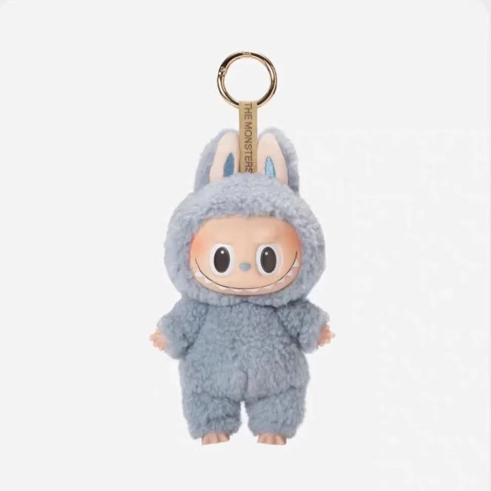 Labubu Kawaii Stuffed Toys Unisex Soft Action Movable Doll Keychain Embroidered Monsters Foreveraniem Third Generation Joint