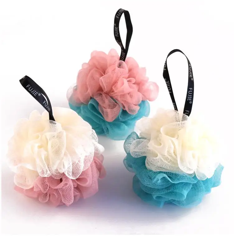 Bath Ball Sponge Brush Low Price Bathing Net High Quality 2024 Latest Body Spa Bulk Massage Bath Sponge Shower Loofahs Ice Cream