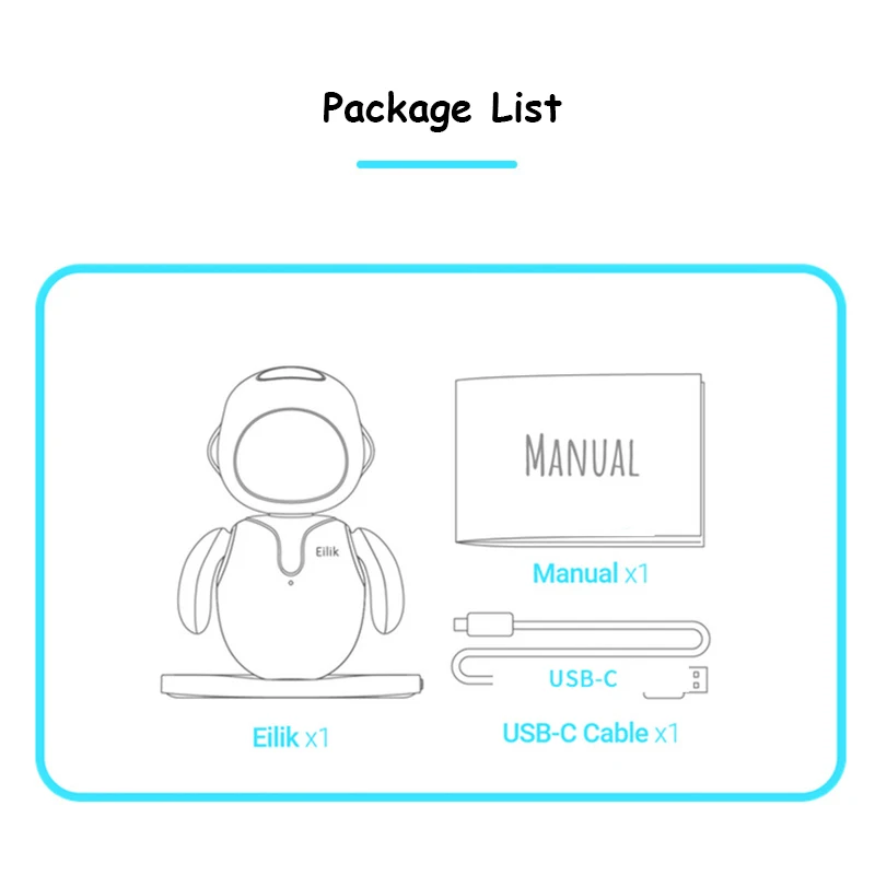 eilik-cute electronic cute robot pets toys with in,  eilik robot a little desktop companion