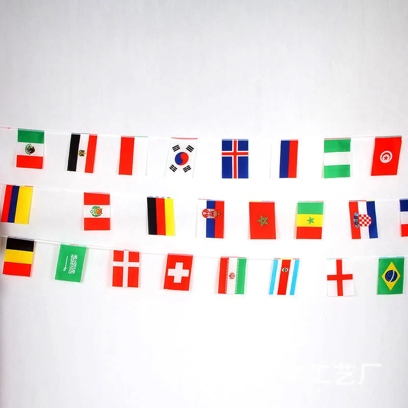 Wholesale World Flags100 meters 25 meters 20*28cm or 14*21cm bar decorative hanging flag