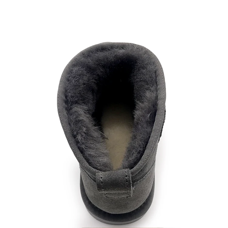 Logo Custom Winter Snow Boots Plus Size 44 Brands Design Ugh Cowhide Leather Fur Women Snow Boot