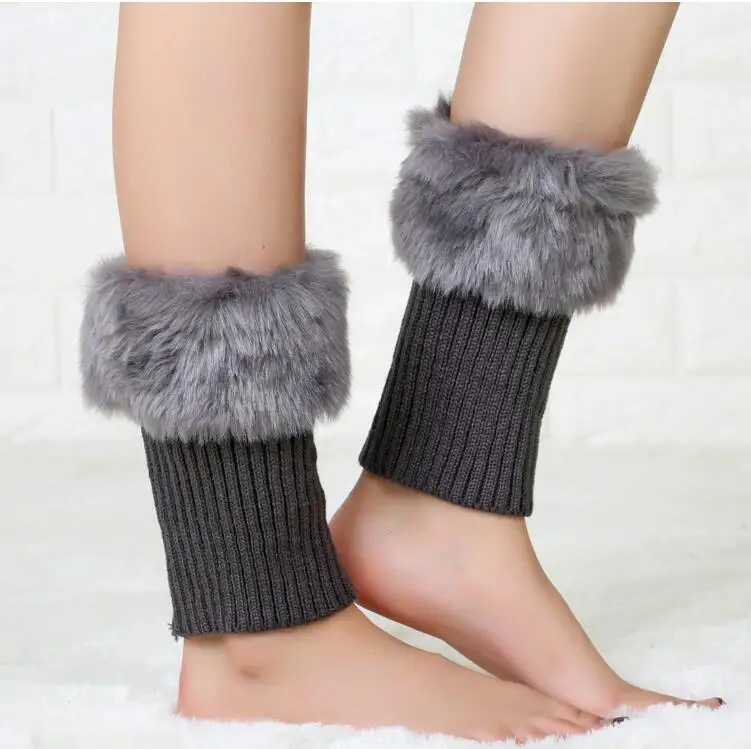 Women Fluffy Faux Fur Boot Toppers Leg Warmers Boot Cuffs