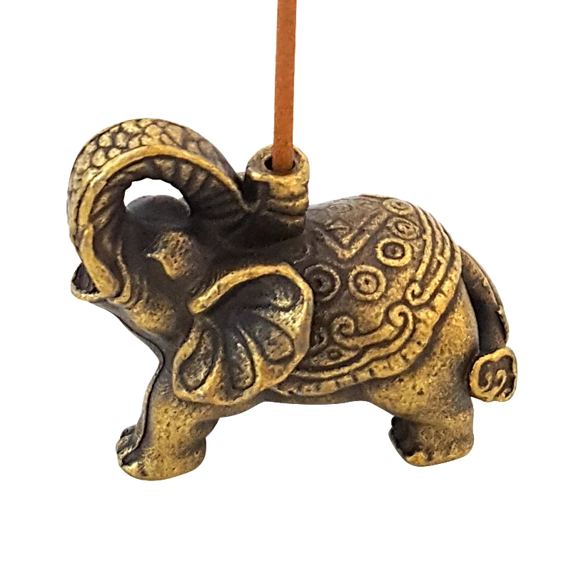 Christmas Halloween metal gift elephant incense sandalwood alloy incense holder Household thread tea set accessories