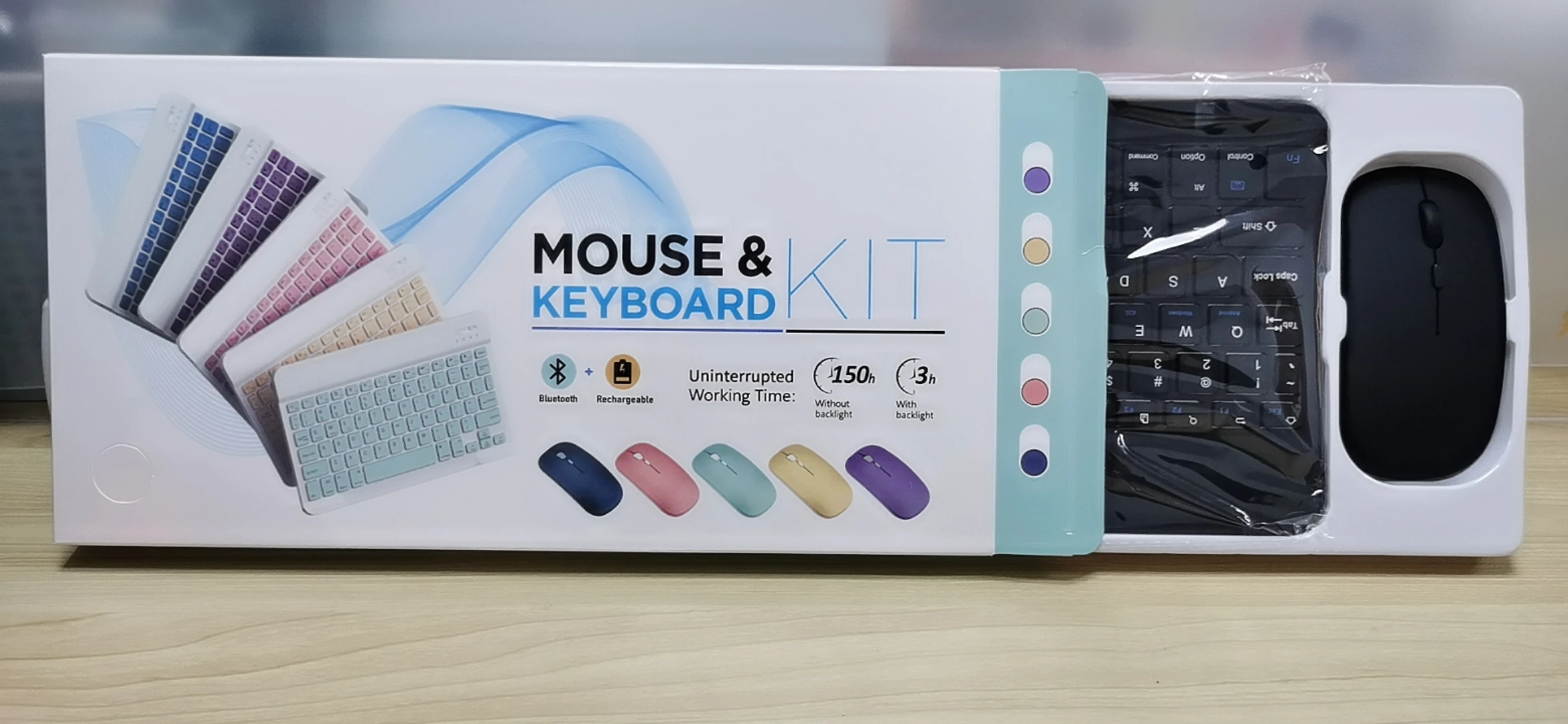 Перезаряжаемая Bluetooth клавиатура и мышь Combo для Android Windows Tablet сотовый телефон iPhone iPad Pro Air Mini OS/iOS