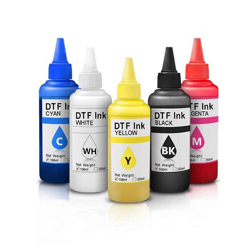 OCBESTJET 100ML A+ Quality DTF Tinta Pet Set Transfer Film Ink For Epson L1800 L1300 R2400 L805 L800 P600 P800 Printer