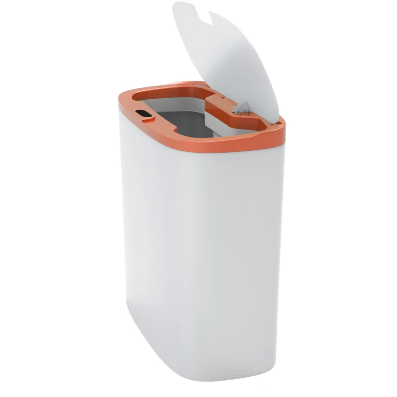 2024 Household Automatic Toilet Paper Basket Smart Sensing Garbage Can with Narrow Slit and Electric Cover for Office Use