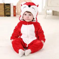 Wholesale New Born Baby Clothes One piece Outfit Rompers Fox Tiger Monkey Costume for Children