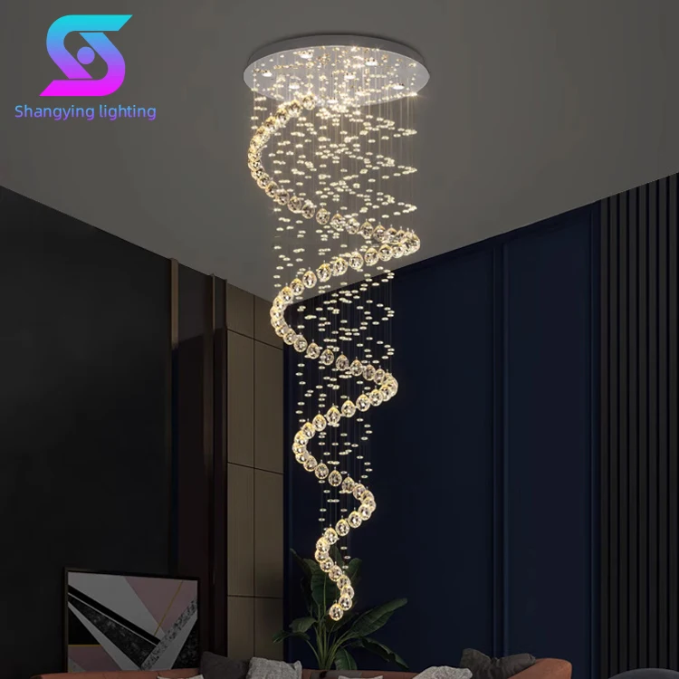 round modern home led light for living room light round ceiling light fixture hanging led clear glass crystal luxury chandeliers