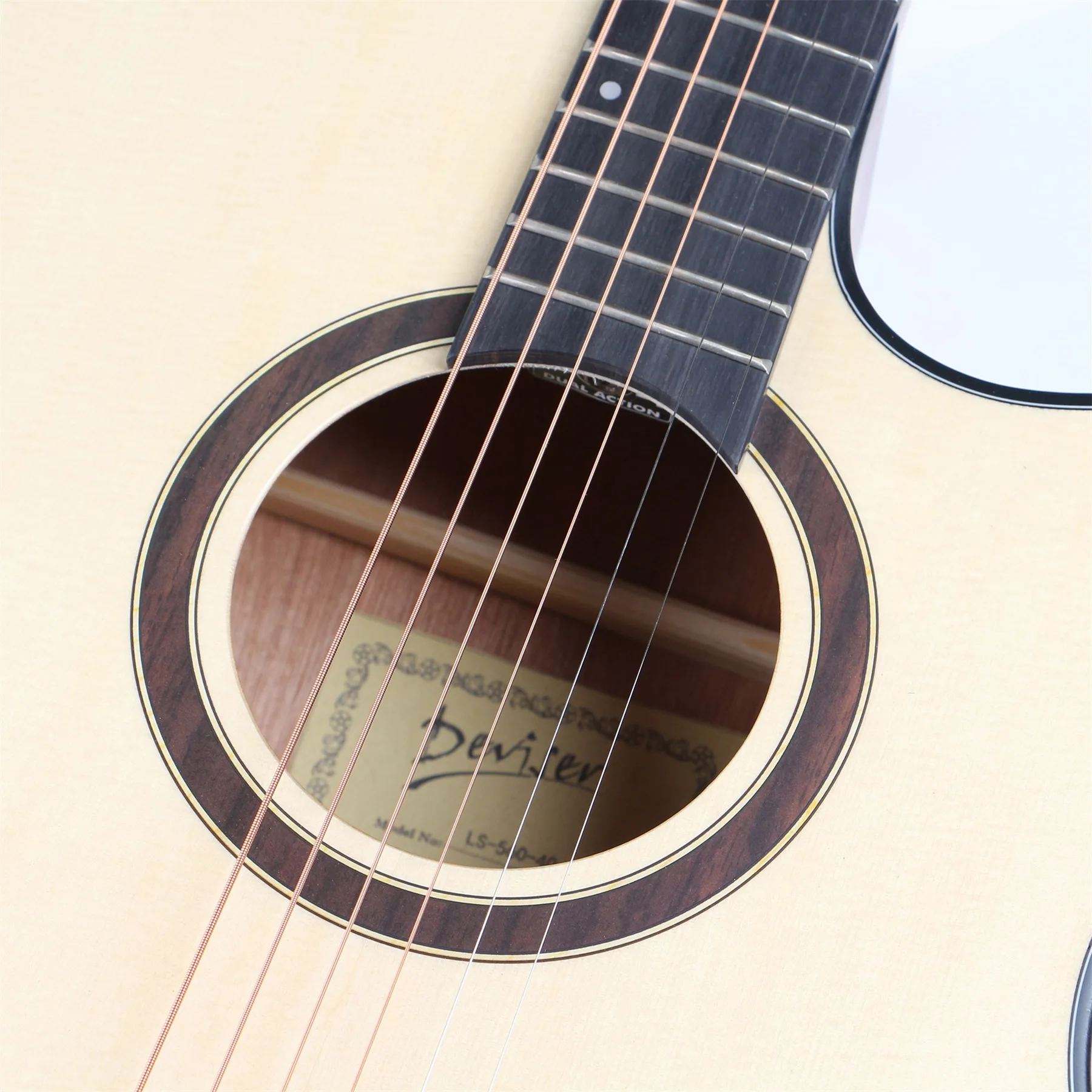 Handsome Middle-end Acoustic Guitar Spruce Top Sapele Back 40 Inch With Arm-rest Guitar Deviser Ls-560