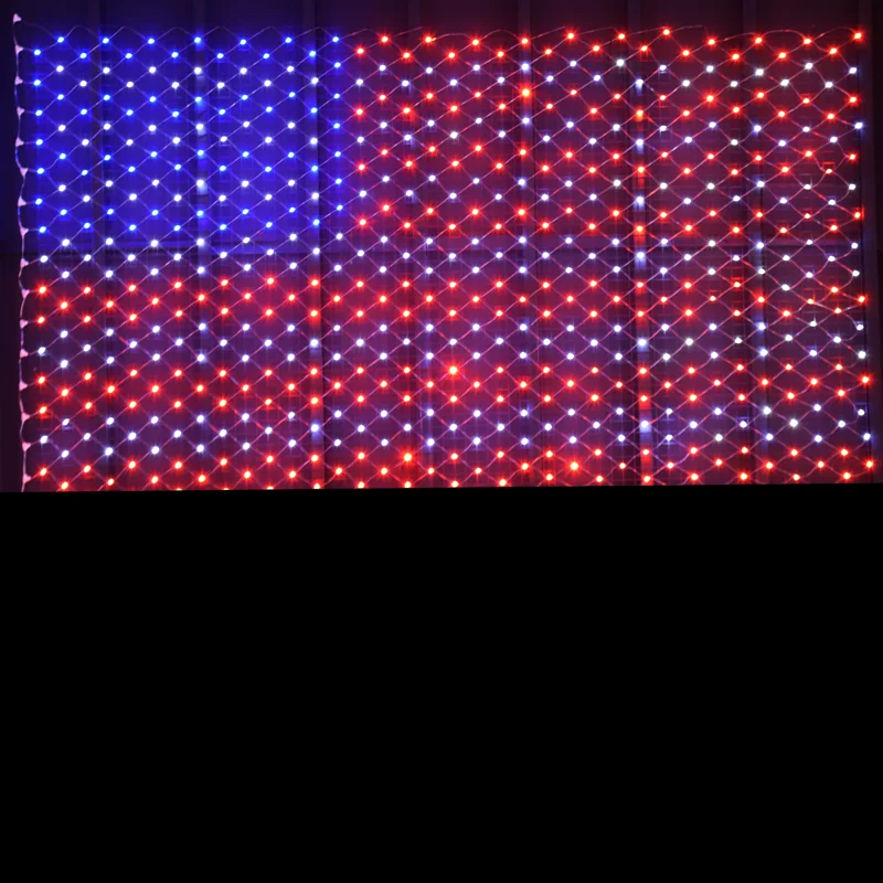 Wholesale New Trends Hanging 1m*2mLed Matrix For Outdoor Decorative American Flag Lights Wedding Party courtyard