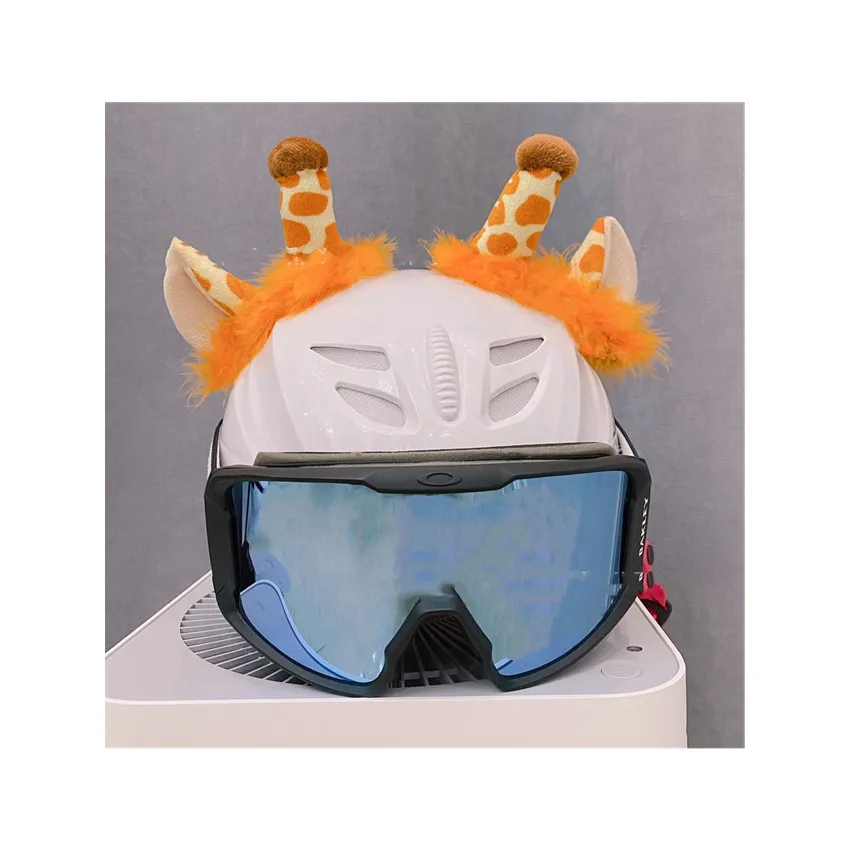 THC-8E002   Helmet decoration motorcycle ski plush fluffy cartoon animal ear detachable helmet decoration
