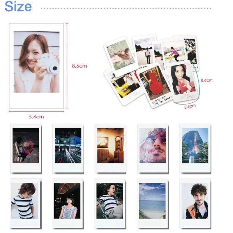  Белая пленка для Fuji Instax Mini 8 i мини фотоаппаратов моментальной печати 7s 9 70 25 50s 90 мгновенной фото камеры Share SP-1 SP-2