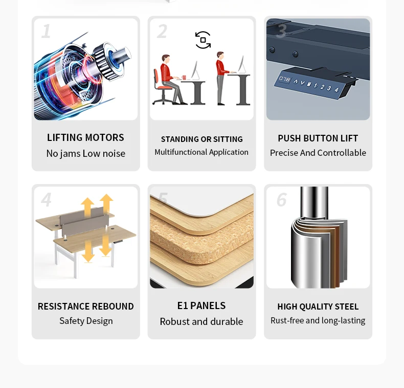 YZ Stand Up Desk Frame  Standing  Adjustable Desk table office furniture stand desk extend