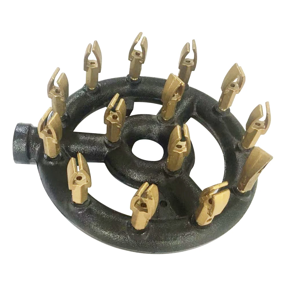 Natural wind gas stove commercial kitchen stove high power 14 jets LPG burner