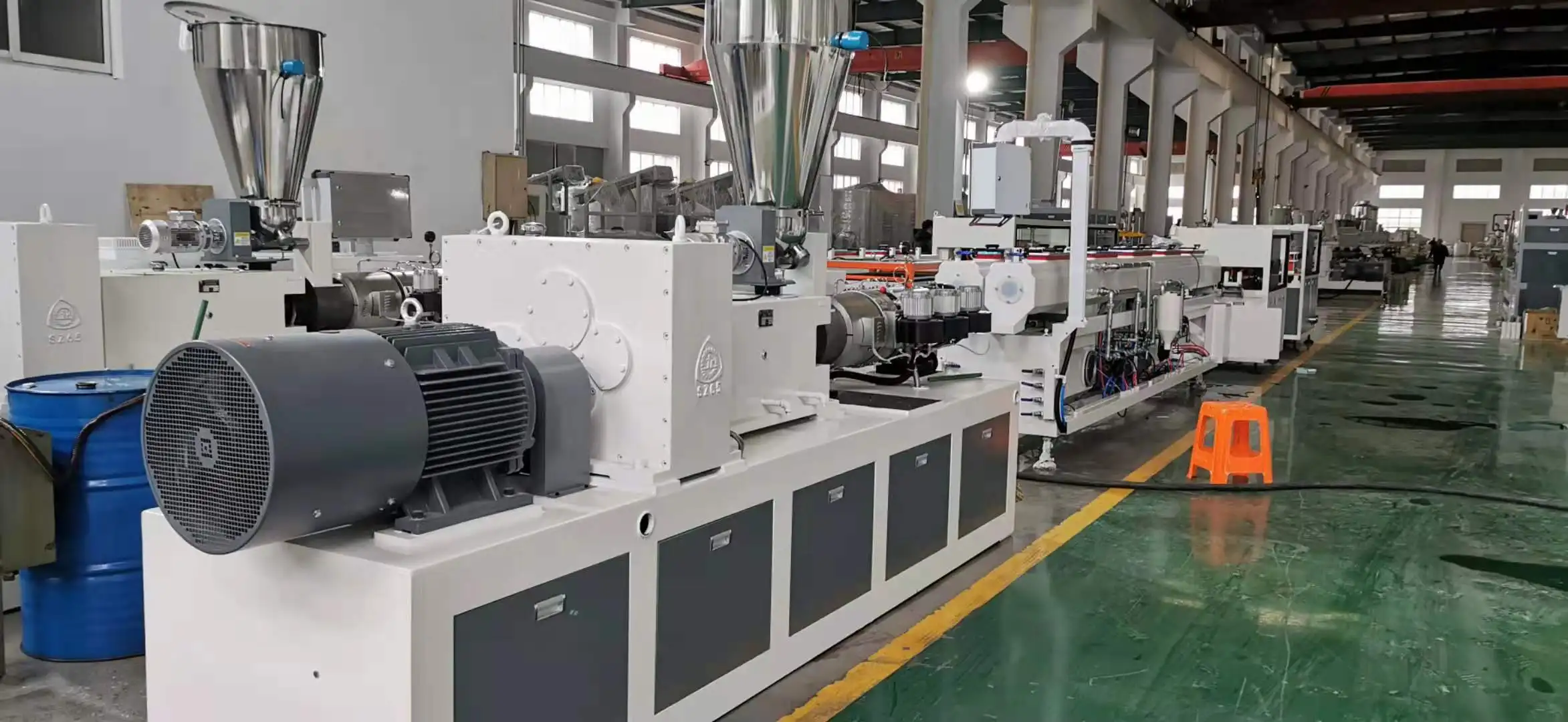 PVC hard permeable pipe/plastic square mesh plastic tube  extruder making machine