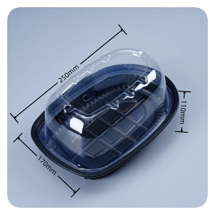 Manufacturer Supply  Roast Cooking Chicken  Takeaway Disposable Plastic Roast Cooking Chicken Box Container with Anti-fog Lid