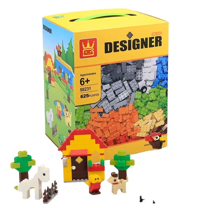 animal toy brick diy education for