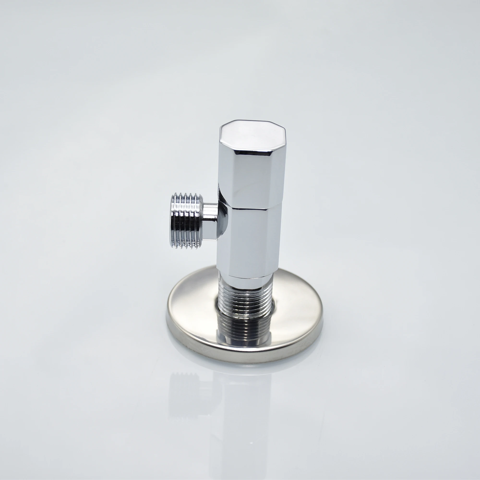 Brushed Nickel 1/2 Inch Wall Mounted Wash Basin Brass Angle Valve