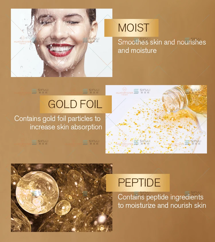 Huati Sifuli RubioAroma Oem Private Label Vegan Anti Wrinkle Facial Age Glow New 24K Gold Rose Oil Face Serum