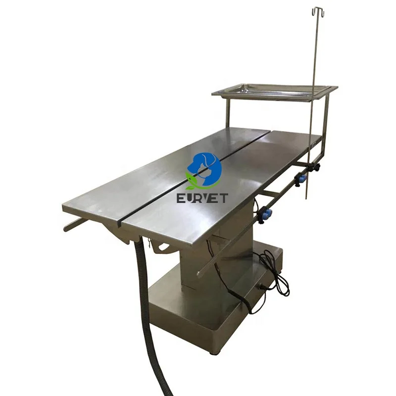 EUR VET High Quality Veterinary Equipment Electric Lifting Vet Operating V-type Animal Table Stainless Steel