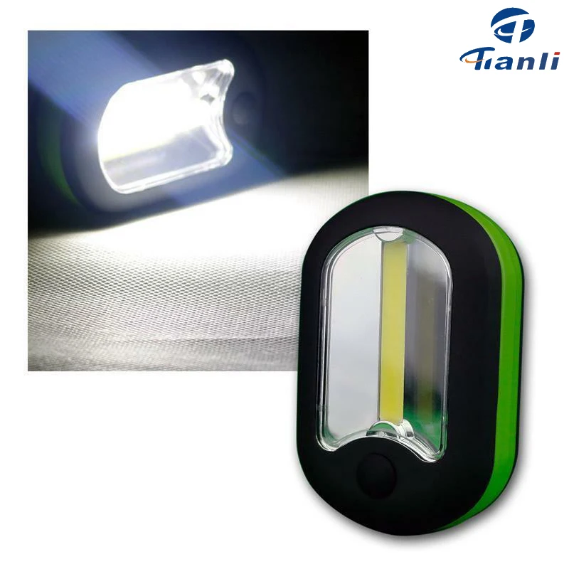 2 In 1 Pocket Light Mini Cob LED Work Lamp,Compact Working Light with Magnetic Back & Foldable Hook