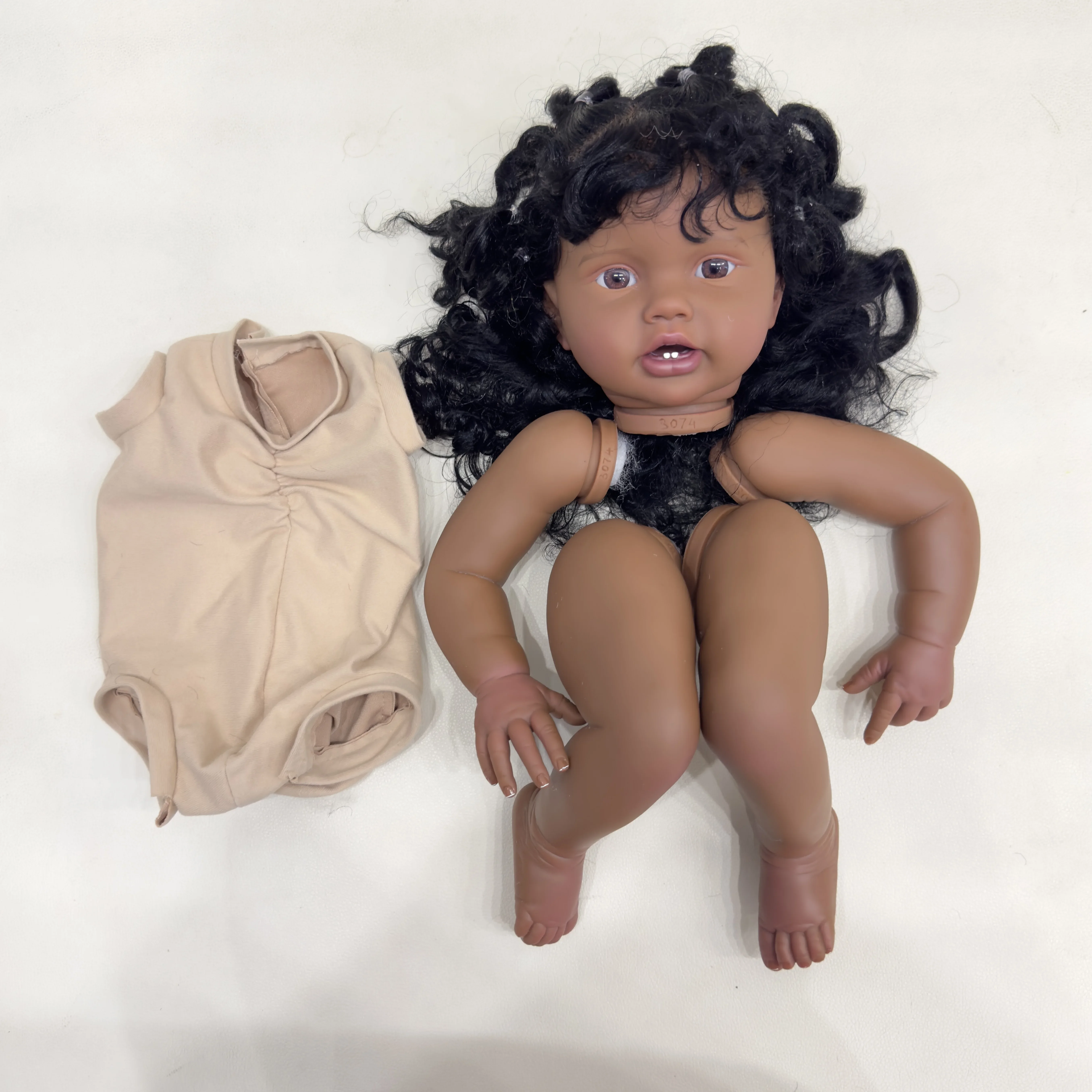 NPK 24inch Lottie Lifelike Reborn Doll kit painted Doll kit Unfinished Doll parts with Hand Rooted Hair