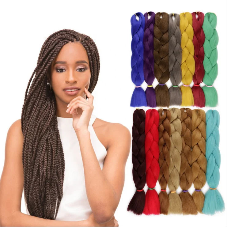 Chrochet hair products kenya synthetic braiding jam expression hair braid ombre accessories ombre pre stretched braiding hair