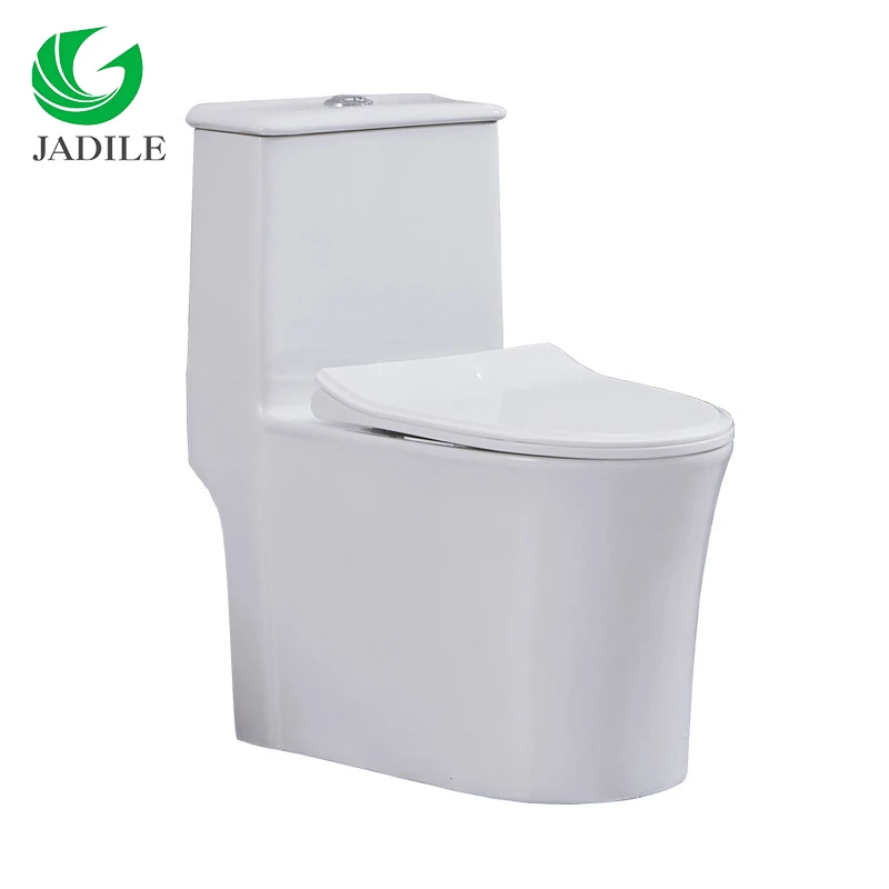Hot Sale India Sanitary Ware Water Closet Bathroom Commode Siphonic Flush One-piece White Toilet