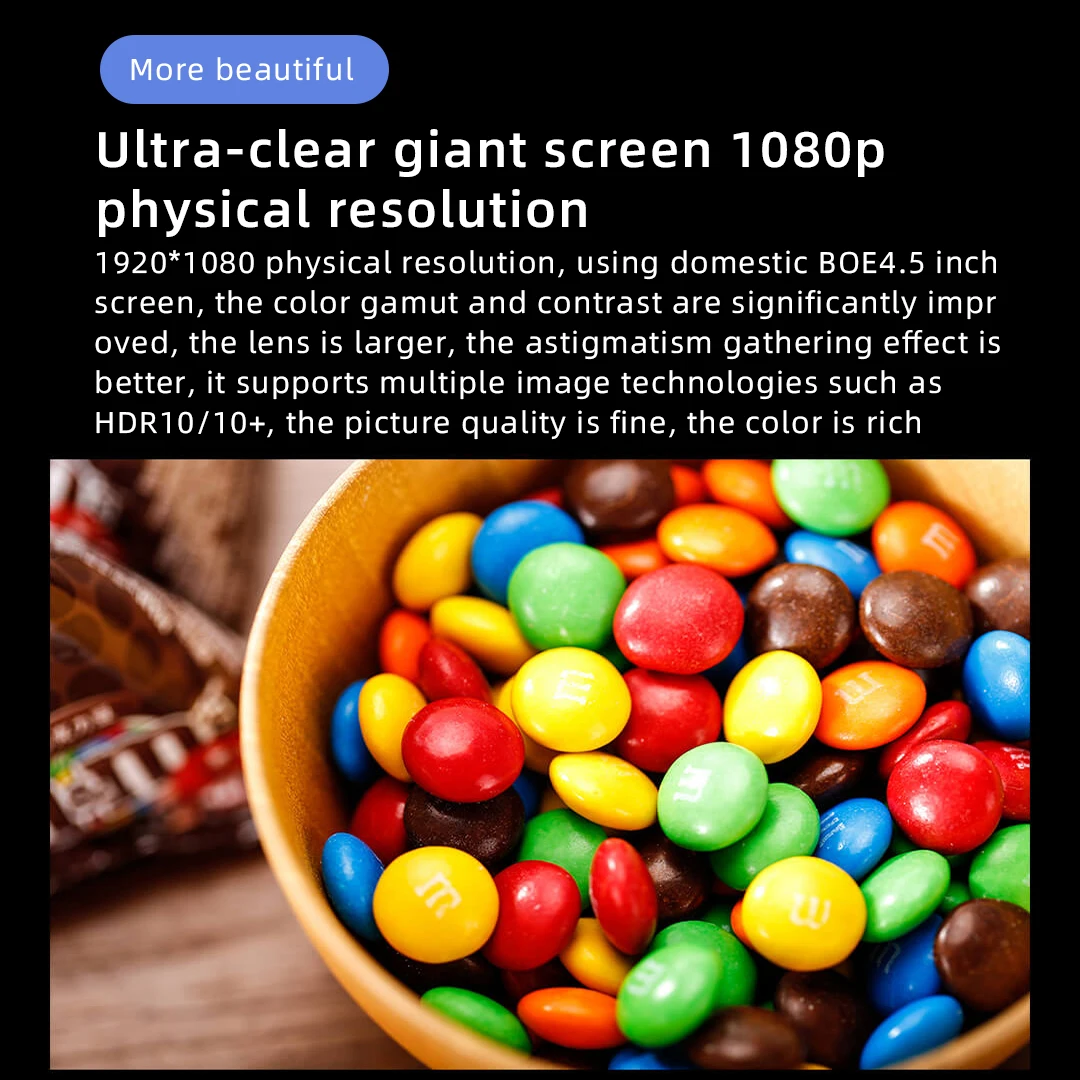 Портативный проектор Wanbo T6 MAX 1080p Android 1080P 5G Wi-Fi 550 Ansi-люмен 2 Гб + 16 ГБ умный