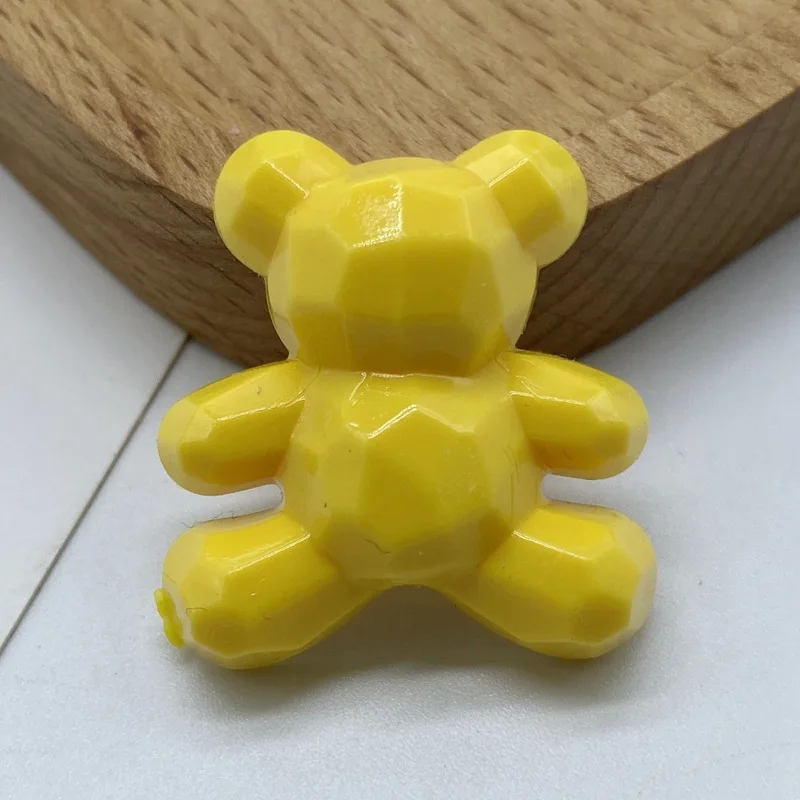 Acrylic bear drop glue mobile phone case accessories DIY handmade bear headdress beads without holes