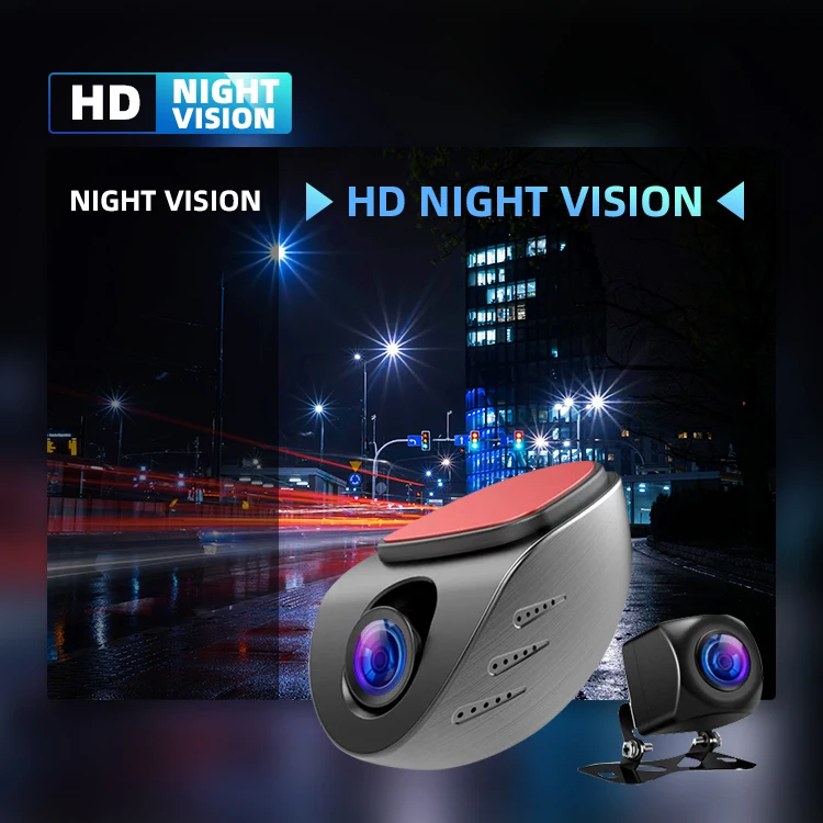 Wemaer 1080P ADAS Car Black Box Front and Rear Dual Lens Dash Camera Recorder with External Rear View Cameras