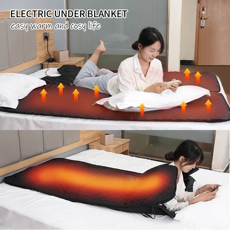 Custom Logo 24V 12V Safety Low energy consumption Electric Heated Blanket  Waterproof Therapy Blanket for Cars Households