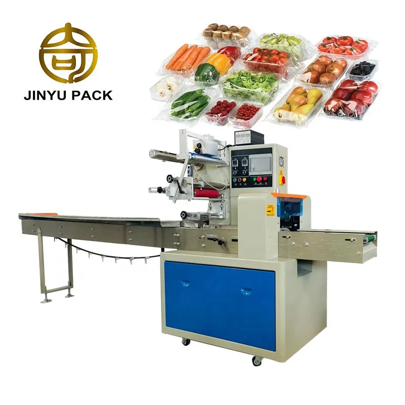 Automatic Fruit Vegetable Carrot Pouch Flow Horizontal Packing Packaging Machine Vegetable Flow  Wrapping Packing Machine