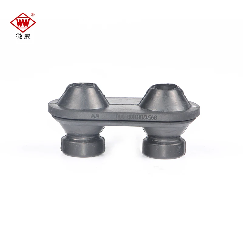 OEM 89512DH1100-000 Custom Molding Two Holes Auto Cable Wire Black EPDM Rubber Grommet