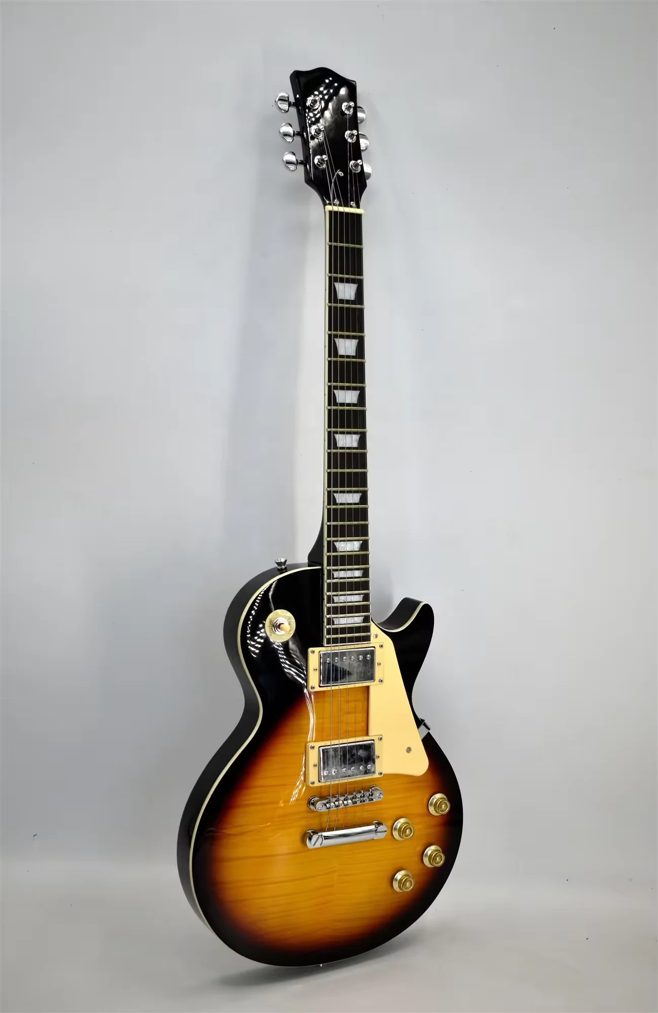 Huasheng Wholesale OEM ODM Hot Sale Professional LP Mahogany Electric Guitar 6 Steel Strings Diacast