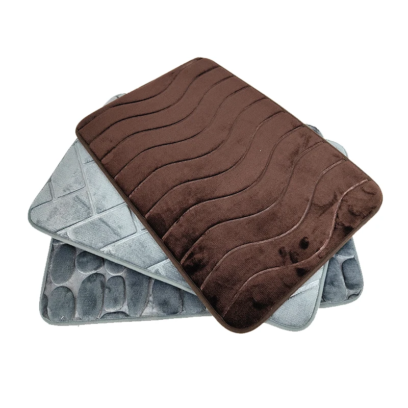 HENGJIU Stone carpets bath mat memory foam 3mm non slip bath mat custom foam sucker bath carpet