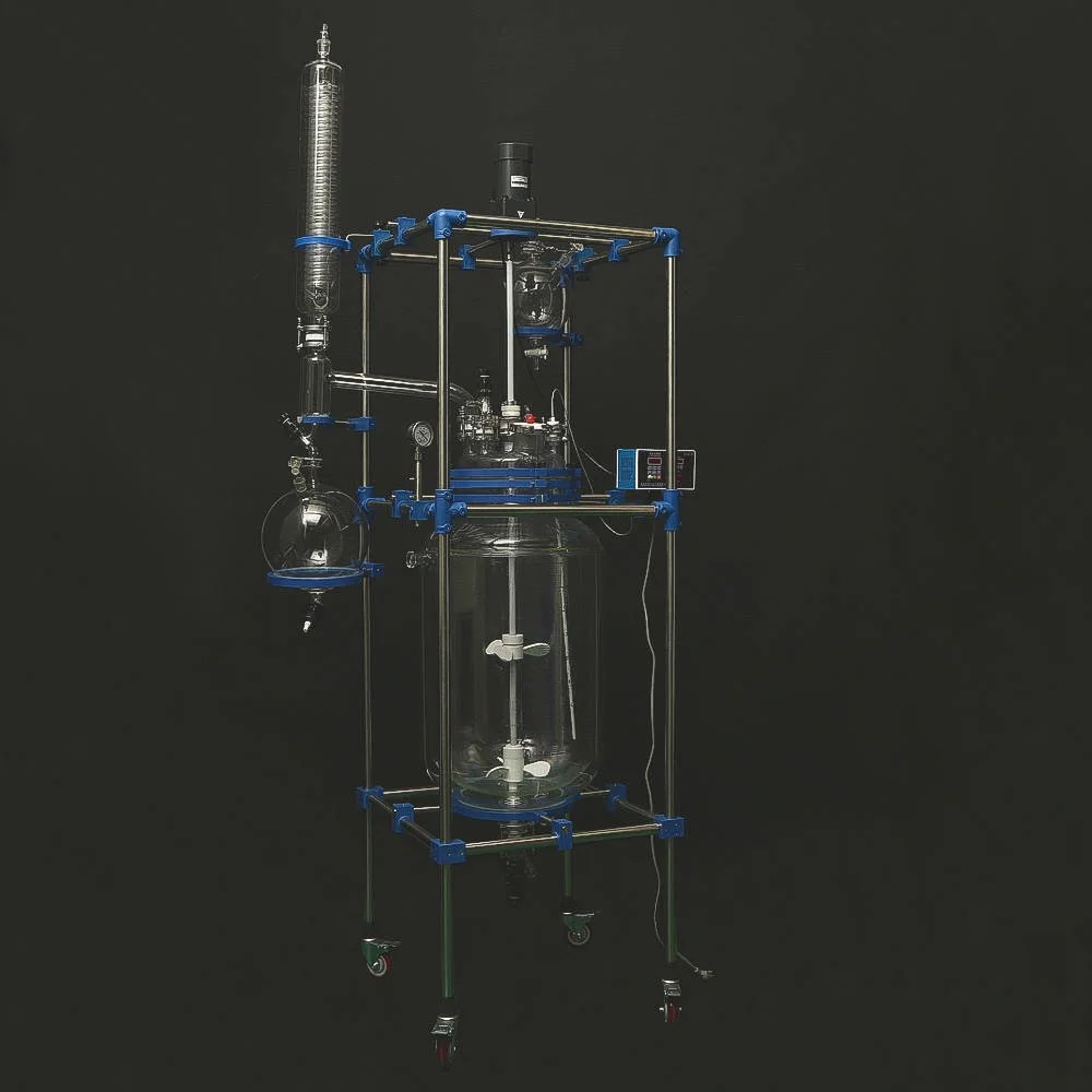 200л химическое стекло реактора с корзиной