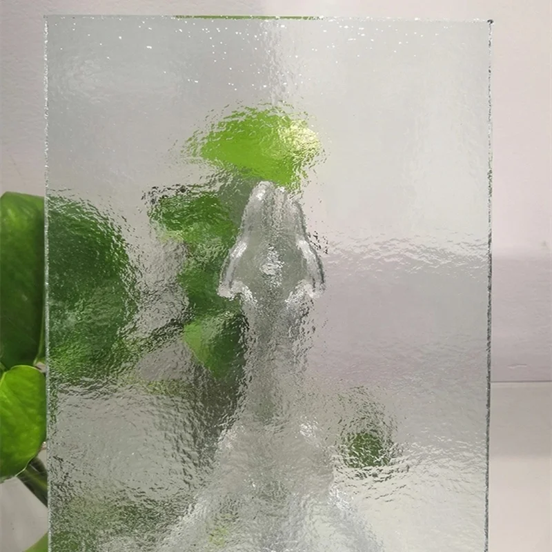 Novel design crystal three-dimensional artistic tempered glass used for partition screen decoration