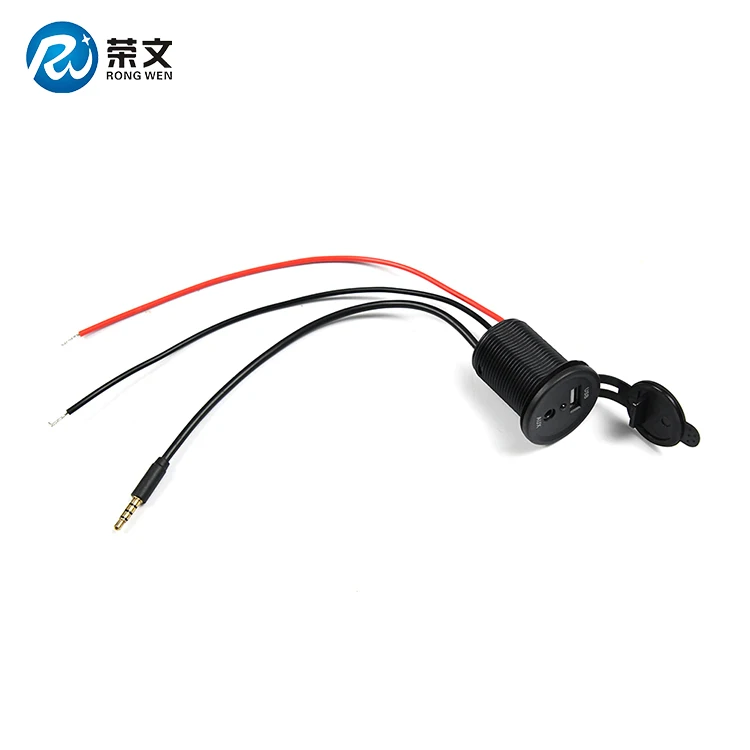 Led Light Ring 2.1A Single Port Socket Mobile Phone USB Car Charger For Car Motorcycle Bus